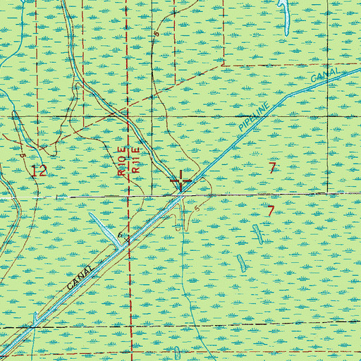 Topographic Map of Jones Bayou, LA