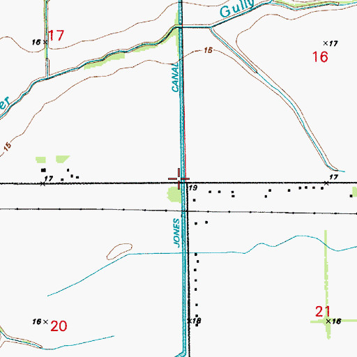 Topographic Map of Jones Canal, LA
