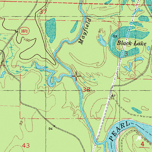Topographic Map of Jones Creek, LA