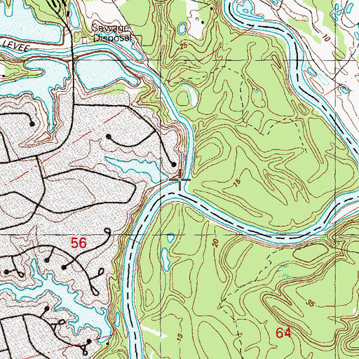 Topographic Map of Jones Creek, LA