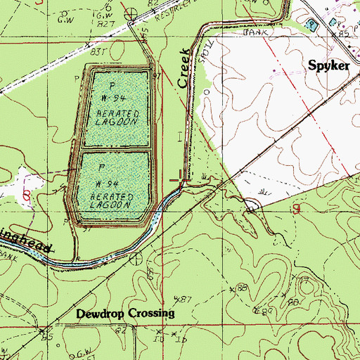 Topographic Map of Jordan Creek, LA