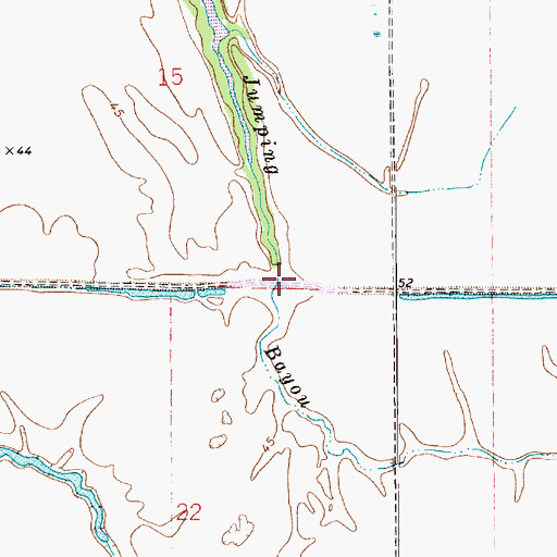 Topographic Map of Jumping Bayou, LA