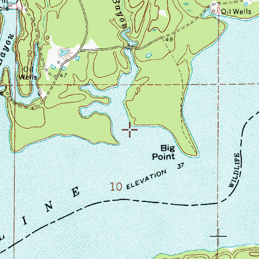 Topographic Map of Jumping Bayou, LA