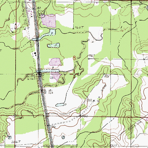 Topographic Map of Keatchie Bayou, LA