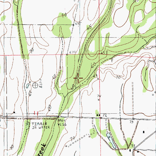 Topographic Map of Kelley Bayou, LA