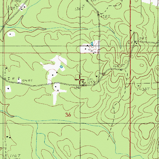 Topographic Map of Kelly School, LA