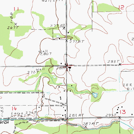 Topographic Map of Pleasant Valley Church, AR