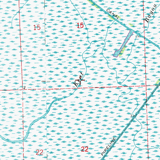 Topographic Map of Kent Bayou, LA