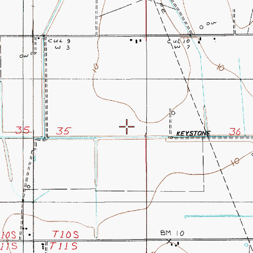 Topographic Map of Keystone Ditch, LA