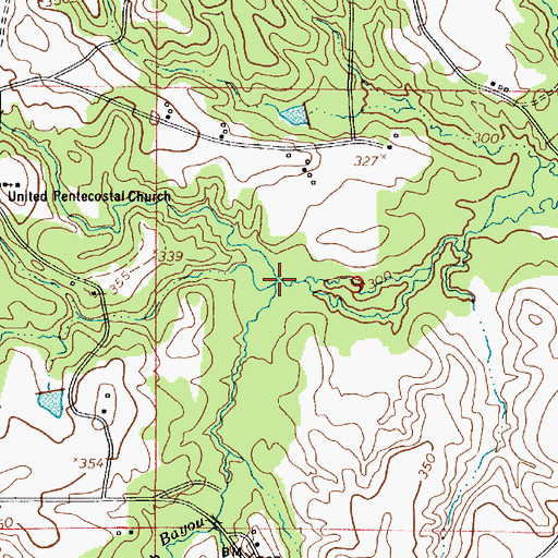 Topographic Map of Kib Bayou, LA