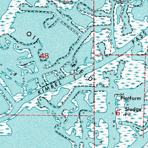 Topographic Map of Kimbel Pass, LA