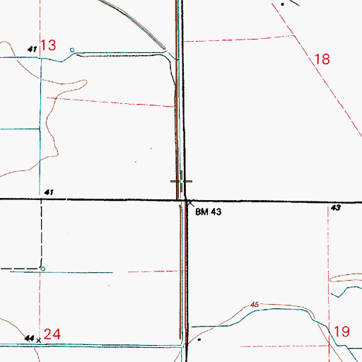 Topographic Map of Kinder Canal, LA