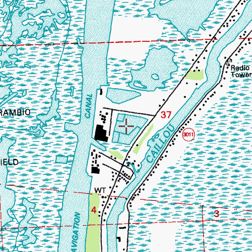 Topographic Map of King Bayou, LA