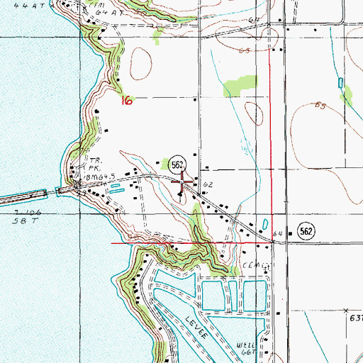 Topographic Map of King Church, LA