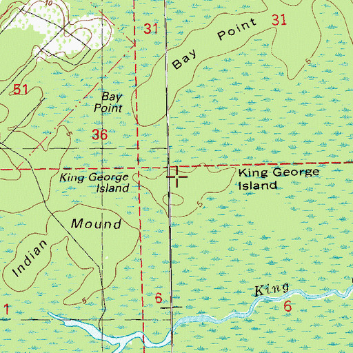 Topographic Map of King George Island, LA