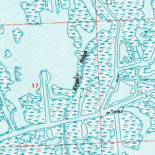Topographic Map of Kings Ridge, LA