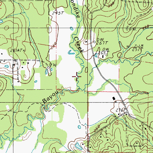 Topographic Map of Klondike Creek, LA