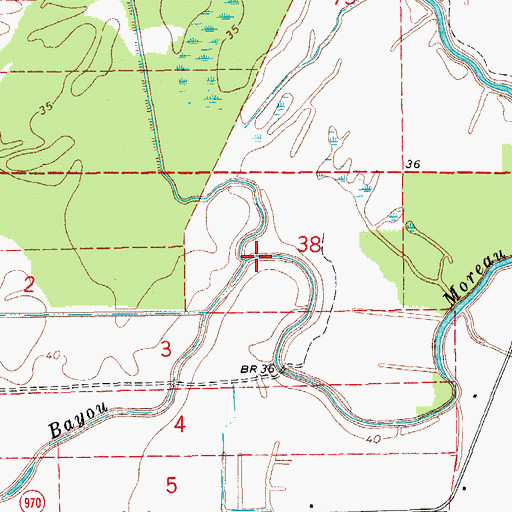 Topographic Map of Kuhlmann Bayou, LA