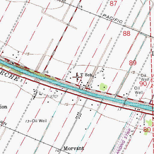 Topographic Map of Opportunity Place Adult Education Center North Campus, LA