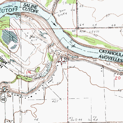 Topographic Map of La Paries Church, LA