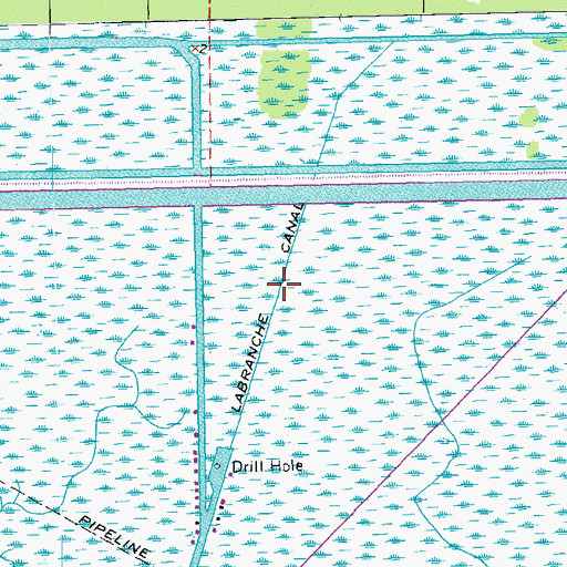 Topographic Map of Labranche Canal, LA
