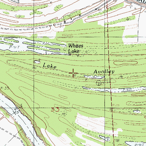 Topographic Map of Lake Avolley, LA