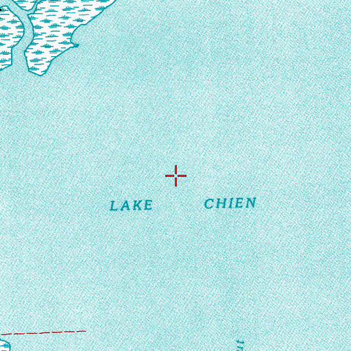 Topographic Map of Lake Chien, LA