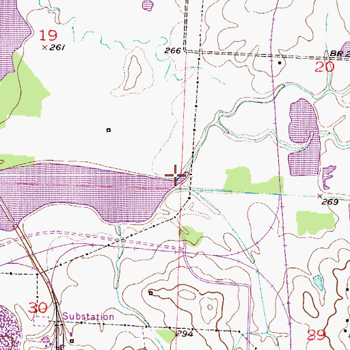 Topographic Map of Plum Creek, AR