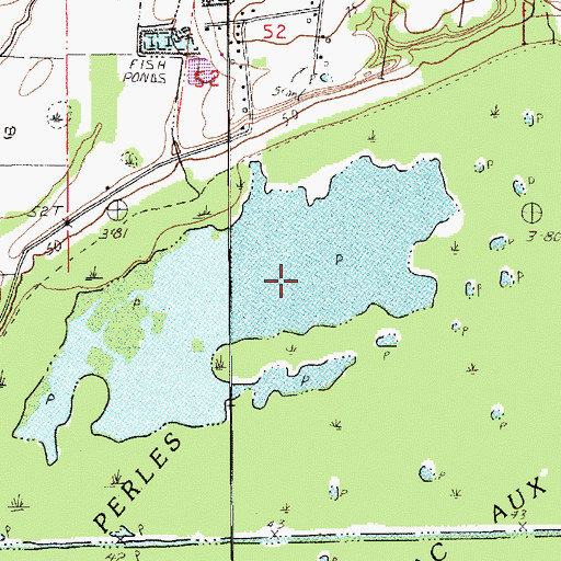 Topographic Map of Lac aux Perles, LA