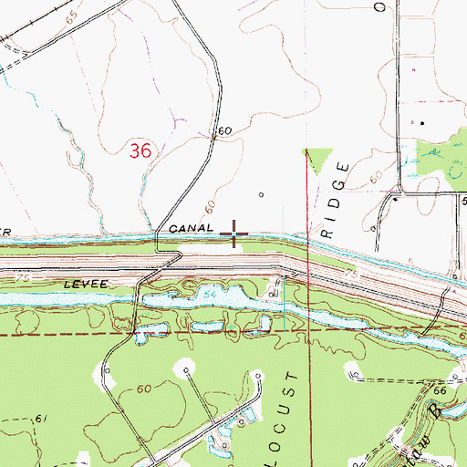 Topographic Map of Lake Saint Peter Canal, LA