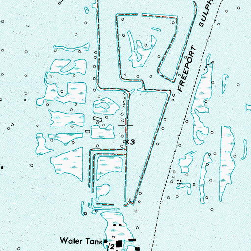 Topographic Map of Lake Washington Oil and Gas Field, LA