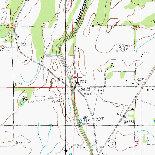 Topographic Map of Lamar Church, LA
