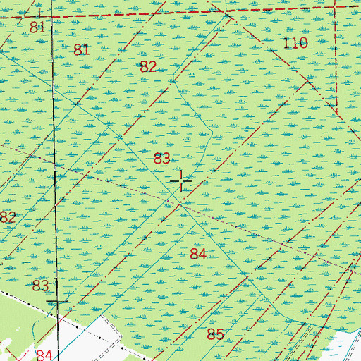 Topographic Map of Laurel Valley Canal, LA