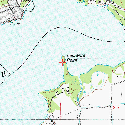 Topographic Map of Laurents Point, LA