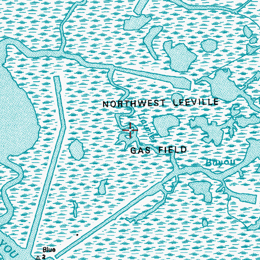 Topographic Map of Laurier Bayou, LA