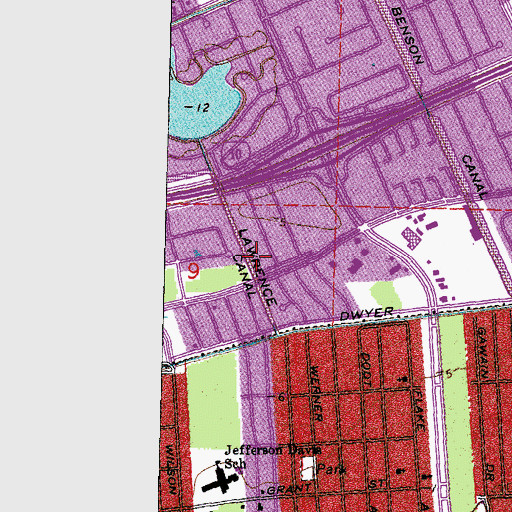 Topographic Map of Lawrence Canal, LA