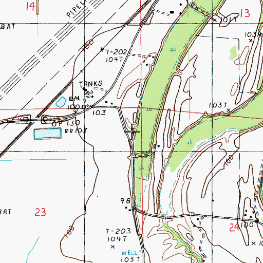 Topographic Map of Lawson Chapel, LA