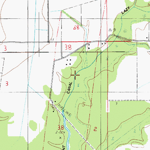 Topographic Map of Lazy Point Canal, LA