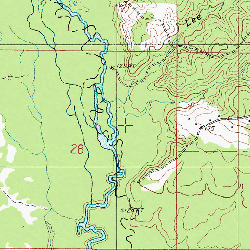 Topographic Map of Lee Branch, LA