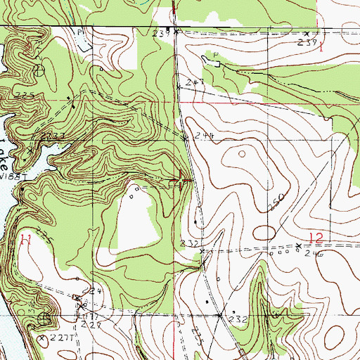 Topographic Map of Lenwood Church, LA