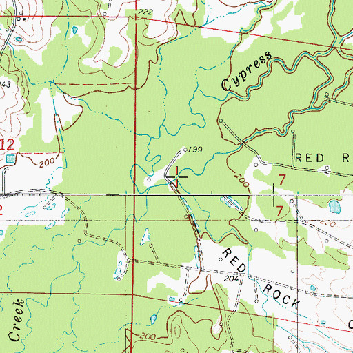 Topographic Map of Leonard Branch, LA