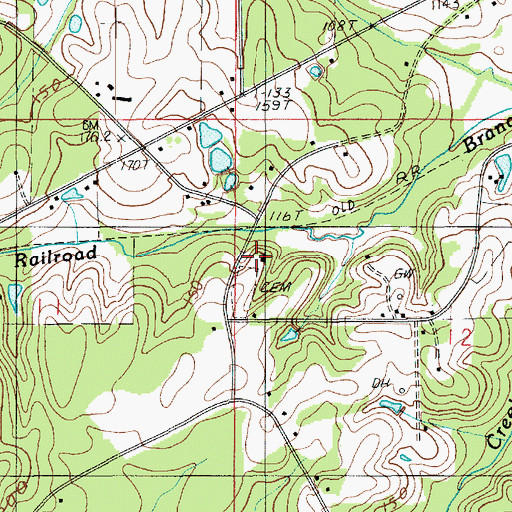 Topographic Map of Liberty Church, LA