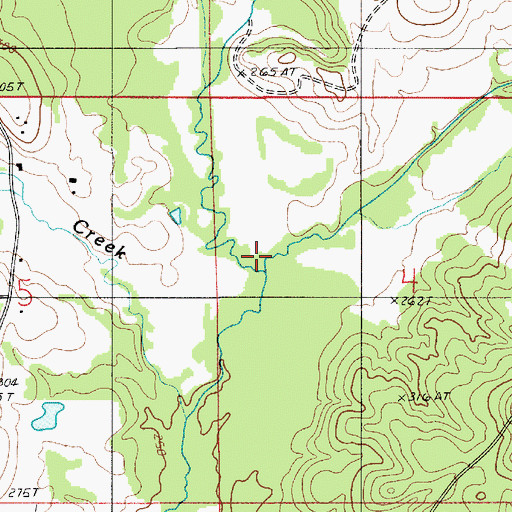 Topographic Map of Lick Creek, LA