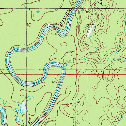 Topographic Map of Lincecum Bayou, LA
