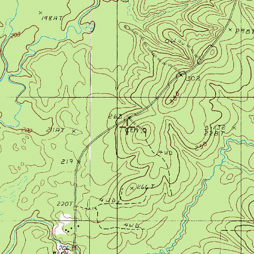 Topographic Map of Linn Cemetery, LA