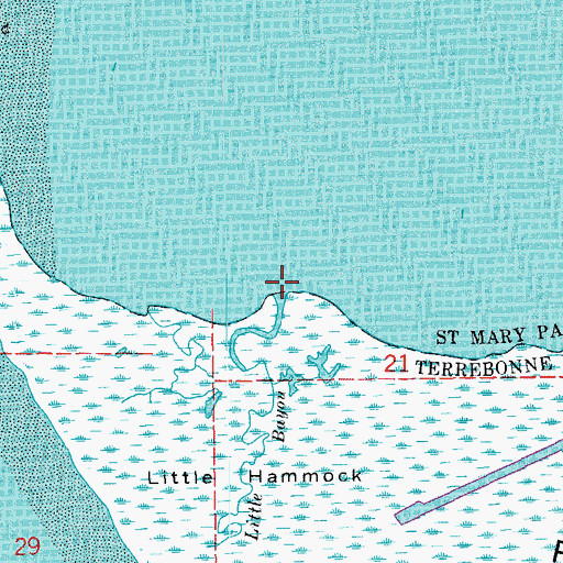 Topographic Map of Little Bayou, LA