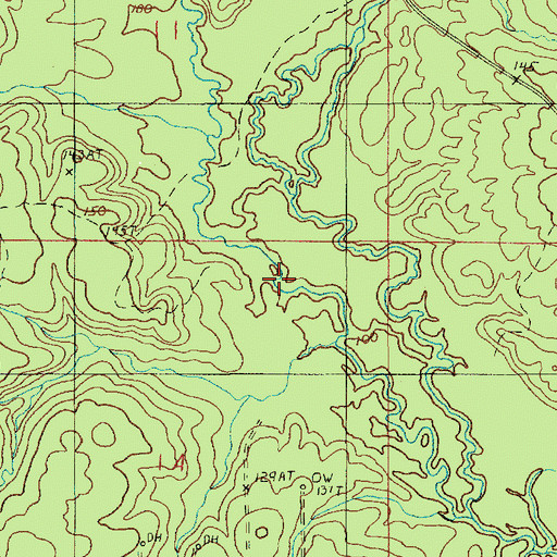Topographic Map of Little Bayou de Loutre, LA