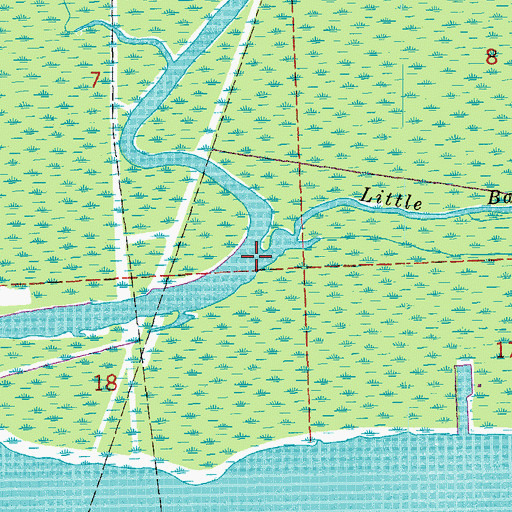 Topographic Map of Little Bayou Long, LA