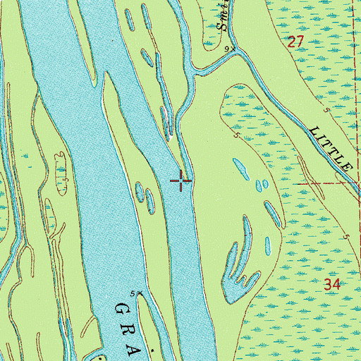 Topographic Map of Little Bayou Pigeon, LA