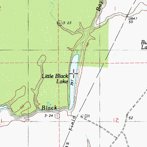 Topographic Map of Little Black Lake, LA